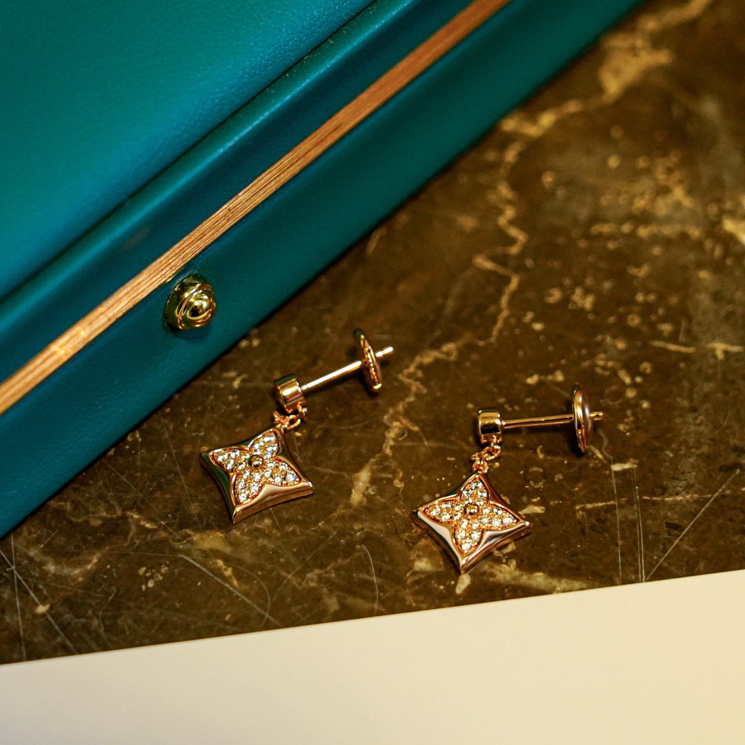 [OAKJURI Jewelry]STAR DIAMONDS EARRINGS GOLD