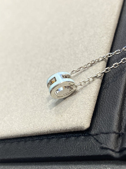 [OAKJURI Jewelry]POP H LIGHT BLUE NECKLACE