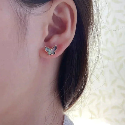 [OAKJURI Jewelry]BUTTERFLY DARK MOP  EARRINGS