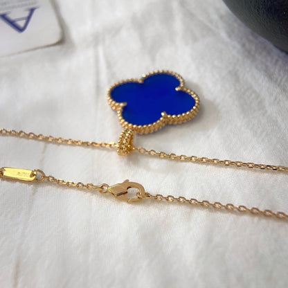 [OAKJURI Jewelry]CLOVER 25MM NECKLACE TURQUOISE ROSE GOLD