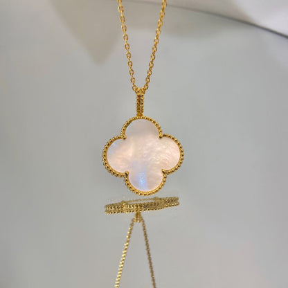 [OAKJURI Jewelry]CLOVER 25MM MOP LARGE PENDANT NECKLACE