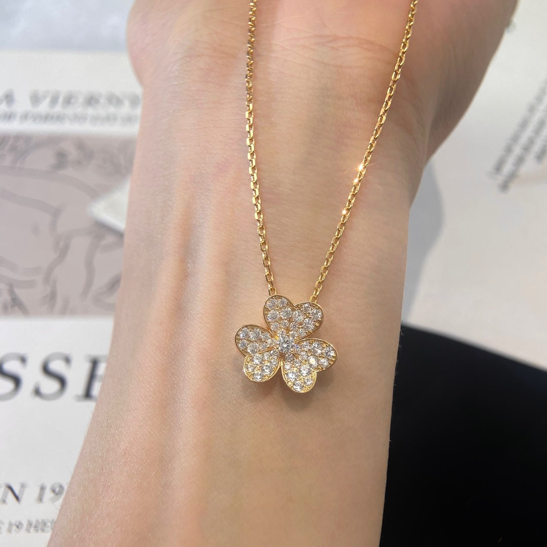 [OAKJURI Jewelry]FLOWER DIAMOND NECKLACE