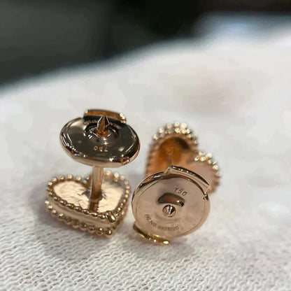 [OAKJURI Jewelry]HEART CARNELIAN STUD EARRINGS