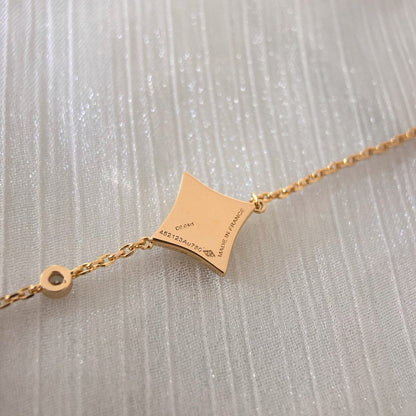 [OAKJURI Jewelry]COLOR STAR CARNELIAN PINK GOLD DIAMOND BRACELET