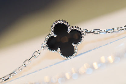 [OAKJURI Jewelry]CLOVER 20 MOTIFS ONYX DIAMOND SILVER