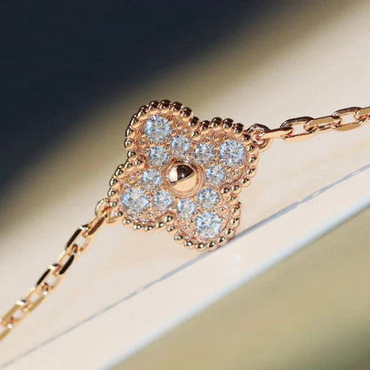 [OAKJURI Jewelry]CLOVER 20 MOTIFS LASER DIAMOND NECKLACE