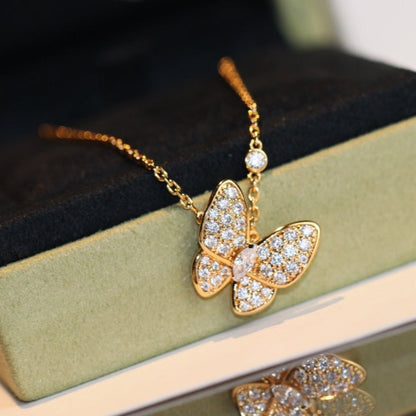 [OAKJURI Jewelry]BUTTERFLY DIAMOND NECKLACE