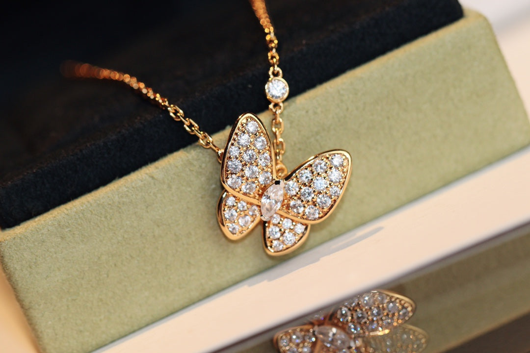 [OAKJURI Jewelry]BUTTERFLY DIAMOND NECKLACE