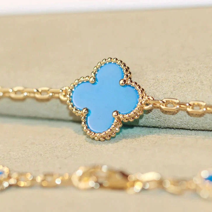 [OAKJURI Jewelry]CLOVER 20 MOTIFS TURQUOISE GOLD