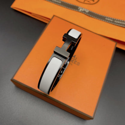 [OAKJURI Jewelry]H BRACELET 12MM BLACK WHITE CERAMIC