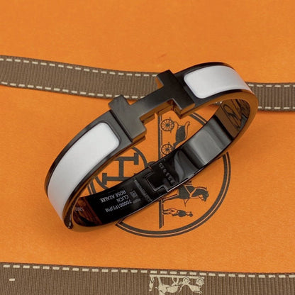 [OAKJURI Jewelry]H BRACELET 12MM BLACK WHITE CERAMIC