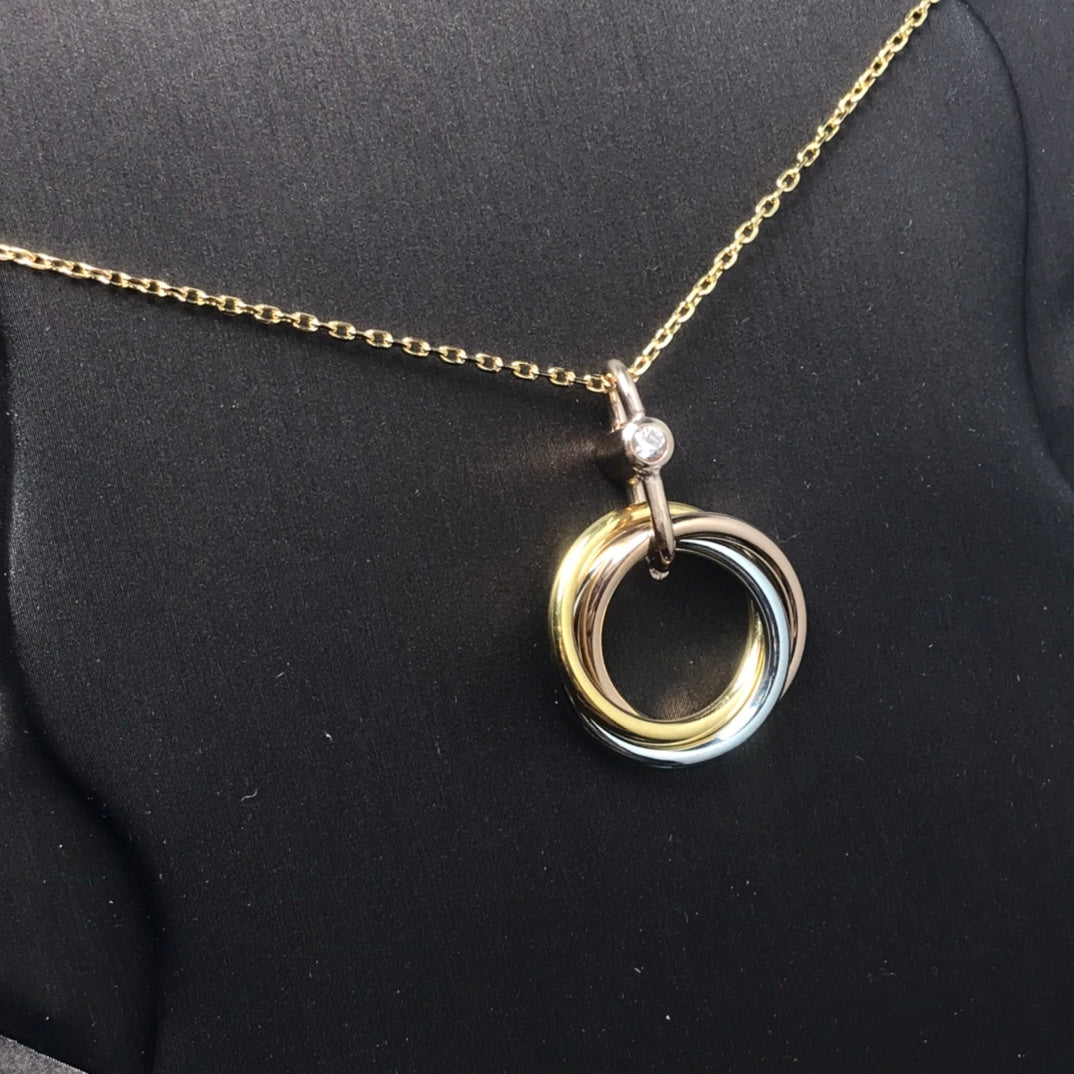 [OAKJURI Jewelry] TRINITY  NECKLACE 1 DIAMOND