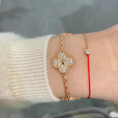 [OAKJURI Jewelry] CLOVER 5 MOTIF FULL DIAMOND BRACELET COLLECTION