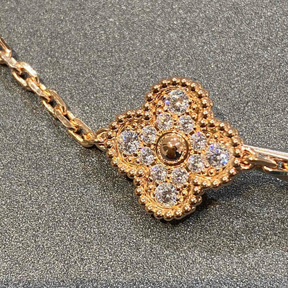 [OAKJURI Jewelry] CLOVER 5 MOTIF FULL DIAMOND BRACELET COLLECTION