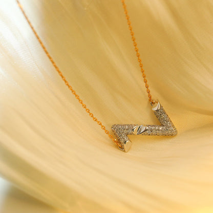 [OAKJURI Jewelry]VOLT SILVER DIAMOND PEDANT NECKLACE