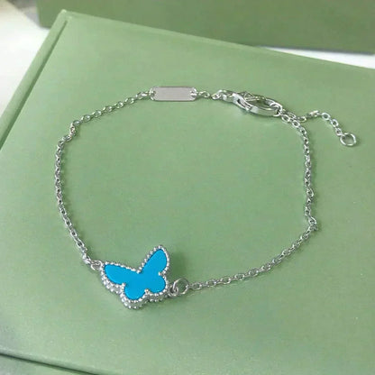 [OAKJURI Jewelry]BUTTERFLY TURQUOISE BUTTERFLY BRACELET SILVER