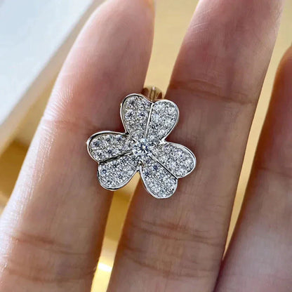 [OAKJURI Jewelry]CLOVER COMOS DIAMOND EARRINGS SILVER