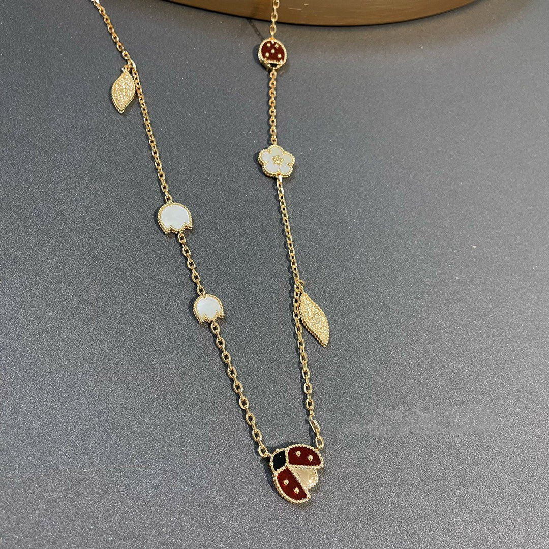 [OAKJURI Jewelry]LUCKY SPRING 15 MOTIFS GOLD NECKLACE