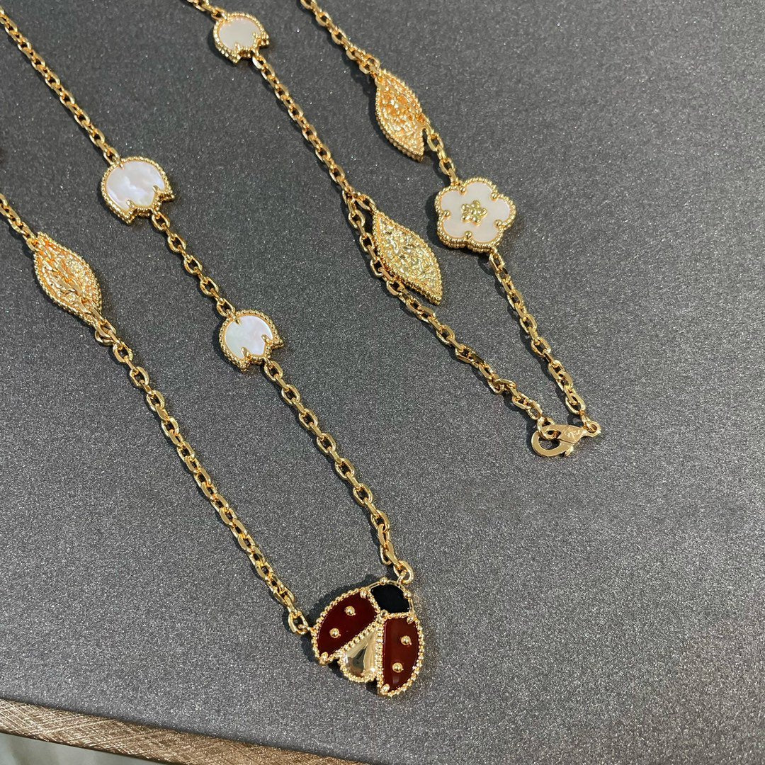 [OAKJURI Jewelry]LUCKY SPRING 15 MOTIFS GOLD NECKLACE
