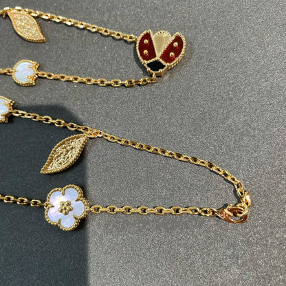 [OAKJURI Jewelry]LUCKY SPRING 15 MOTIFS GOLD NECKLACE