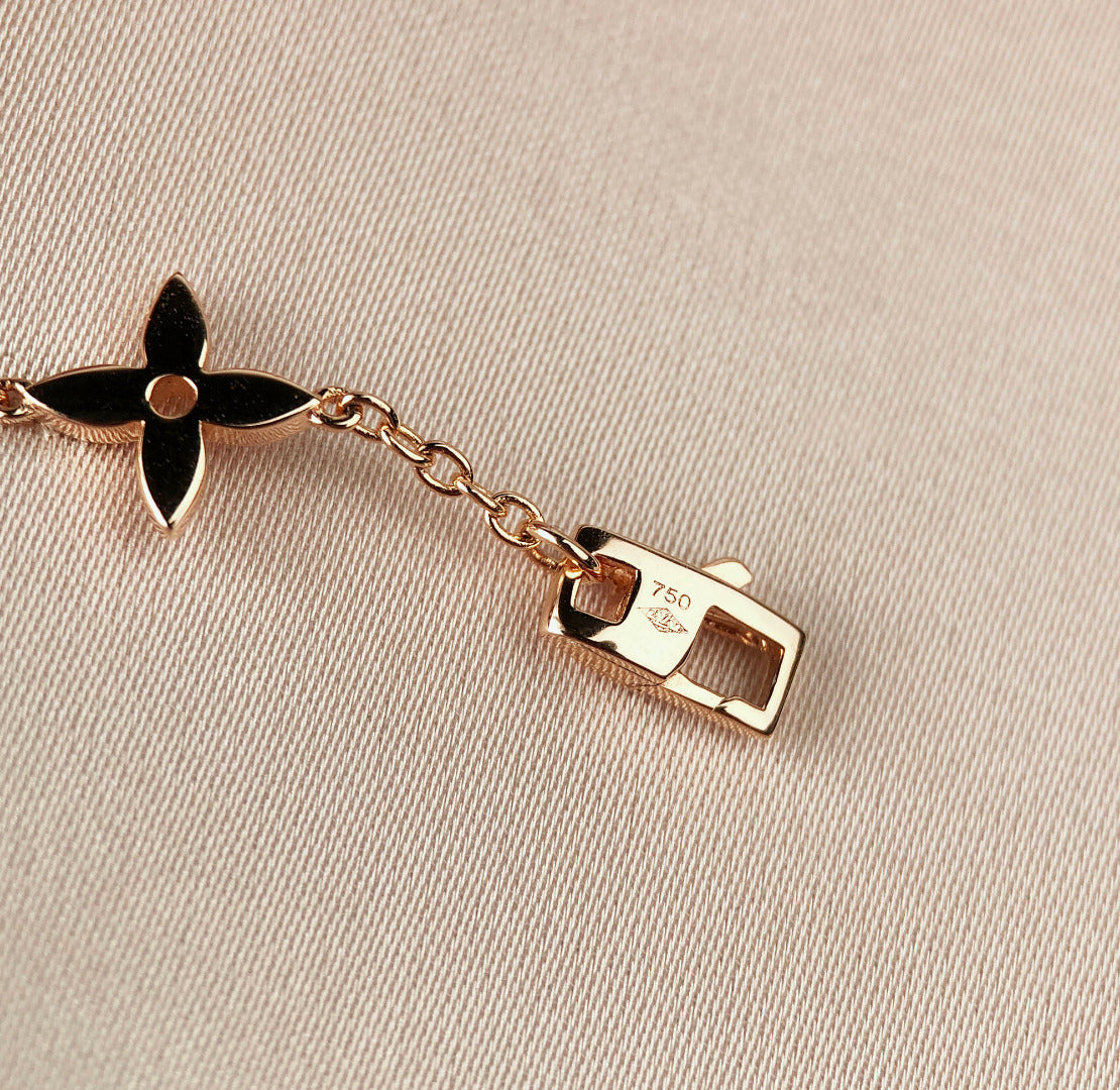 [OAKJURI Jewelry]STAR AND SUN 7 MOTIFS GOLD BRACELET