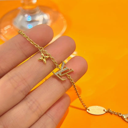 [OAKJURI Jewelry]LOGO STAR MOTIF GOLD BRACELET