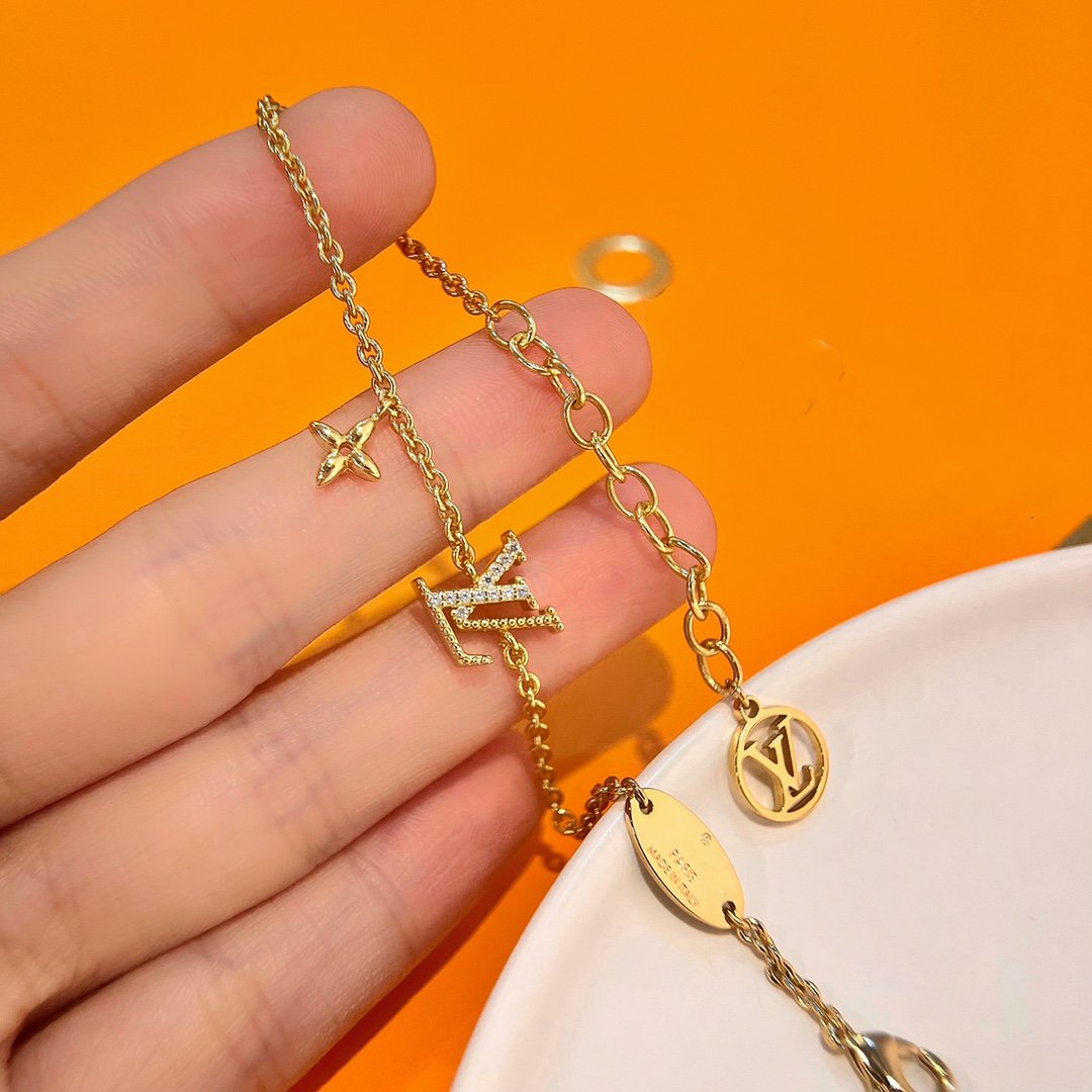 [OAKJURI Jewelry]LOGO STAR MOTIF GOLD BRACELET