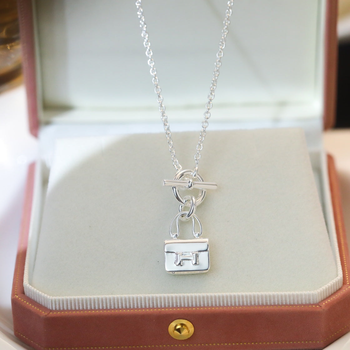 [OAKJURI Jewelry]POP H PEDANT SILVER NECKLACE
