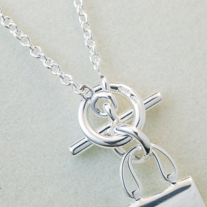 [OAKJURI Jewelry]POP H PEDANT SILVER NECKLACE