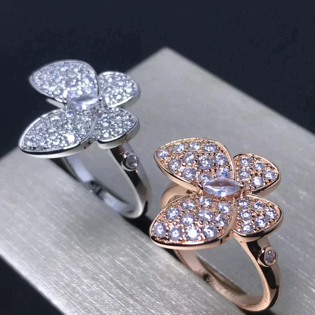 [OAKJURI Jewelry]BUTTERFLY PINK GOLD DIAMOND RING
