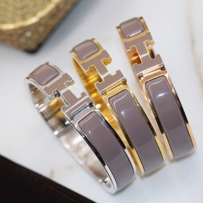 [OAKJURI Jewelry]H BRACELET 12MM BROWN