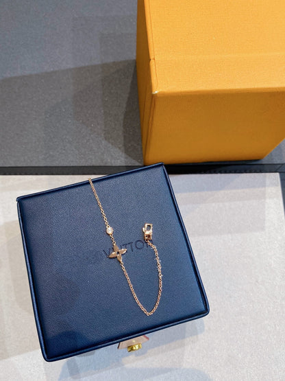 [OAKJURI Jewelry]STAR DIAMOND PINK GOLD BRACELET