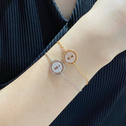 [OAKJURI Jewelry]LUCKY MOVE DIAMOND PAVED BRACELET