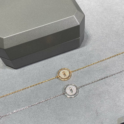 [OAKJURI Jewelry]LUCKY MOVE DIAMOND PAVED BRACELET