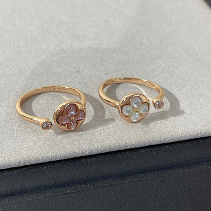 [OAKJURI Jewelry]SUN 1 DIAMOND PINK MOP RING