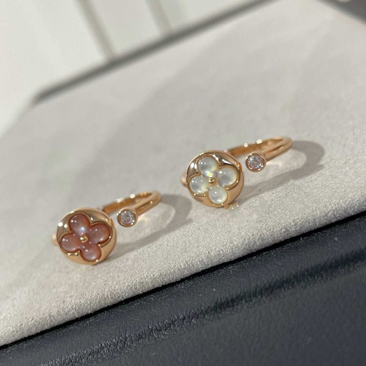 [OAKJURI Jewelry]SUN 1 DIAMOND PINK MOP RING
