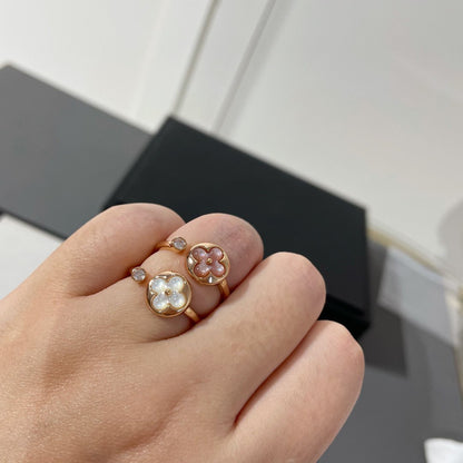 [OAKJURI Jewelry]SUN 1 DIAMOND PINK MOP RING