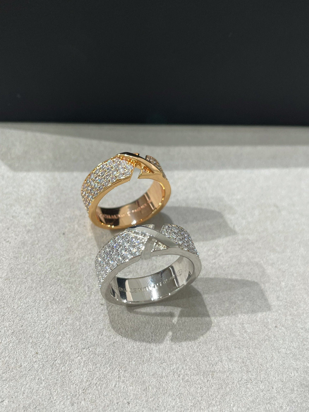 [OAKJURI Jewelry]LIENS EVIDENCE  DIAMOND PAVED RING