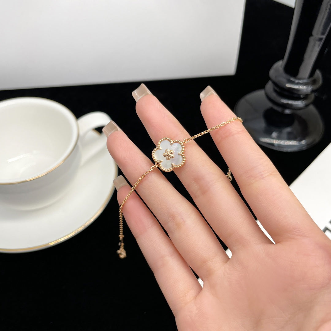 [OAKJURI Jewelry]LUCKY SPRING ROSE GOLD MOP BRACELET