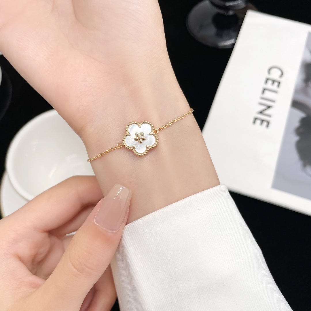 [OAKJURI Jewelry]LUCKY SPRING ROSE GOLD MOP BRACELET