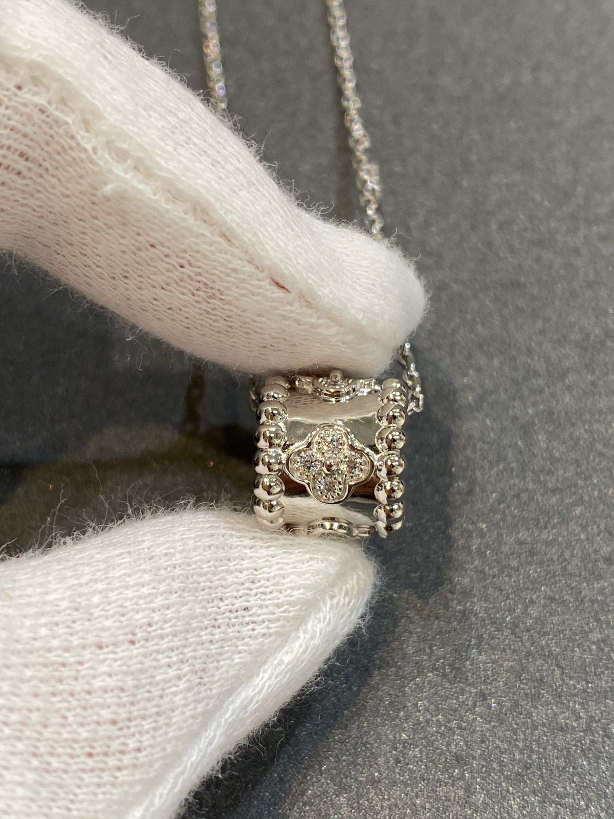 [OAKJURI Jewelry]PERLEE PEDANT SIVLER DIAMOND NECKLACE