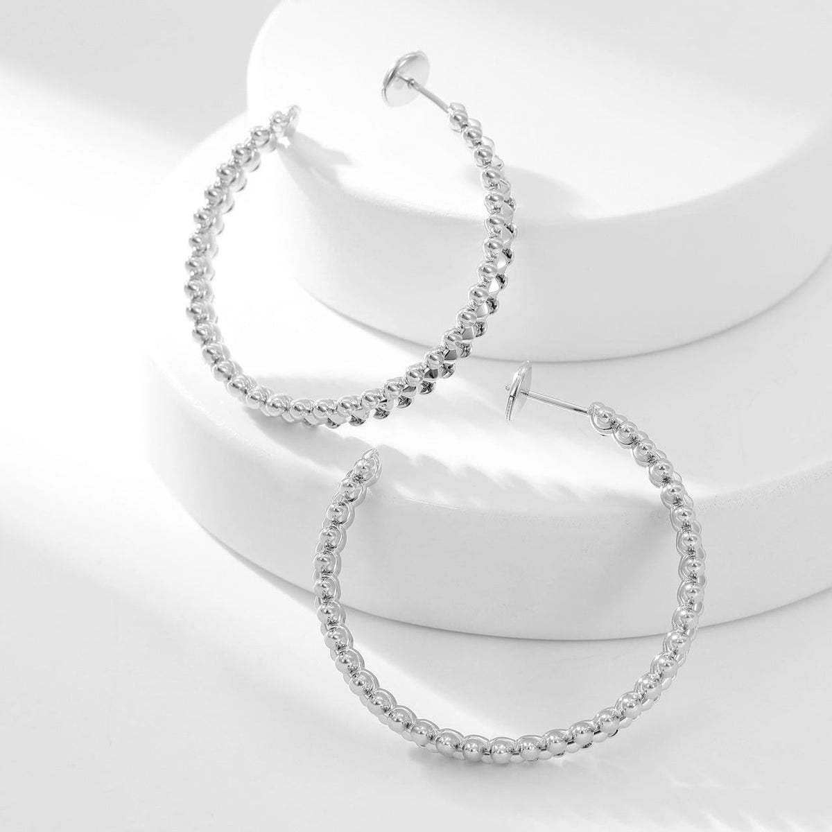 [OAKJURI Jewelry] CLASH HOOP LARGE EARRINGS