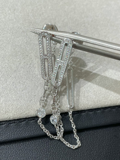 [OAKJURI Jewelry]CHAINE CHAOS DIAMOND DROP EARRINGS