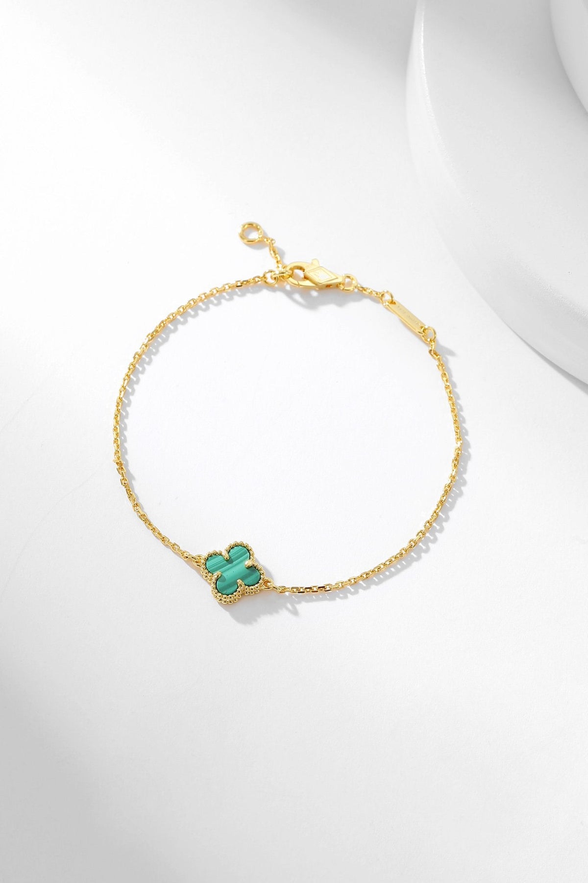 [OAKJURI Jewelry]CLOVER BRACELET MALACHITE 1 MOTIF