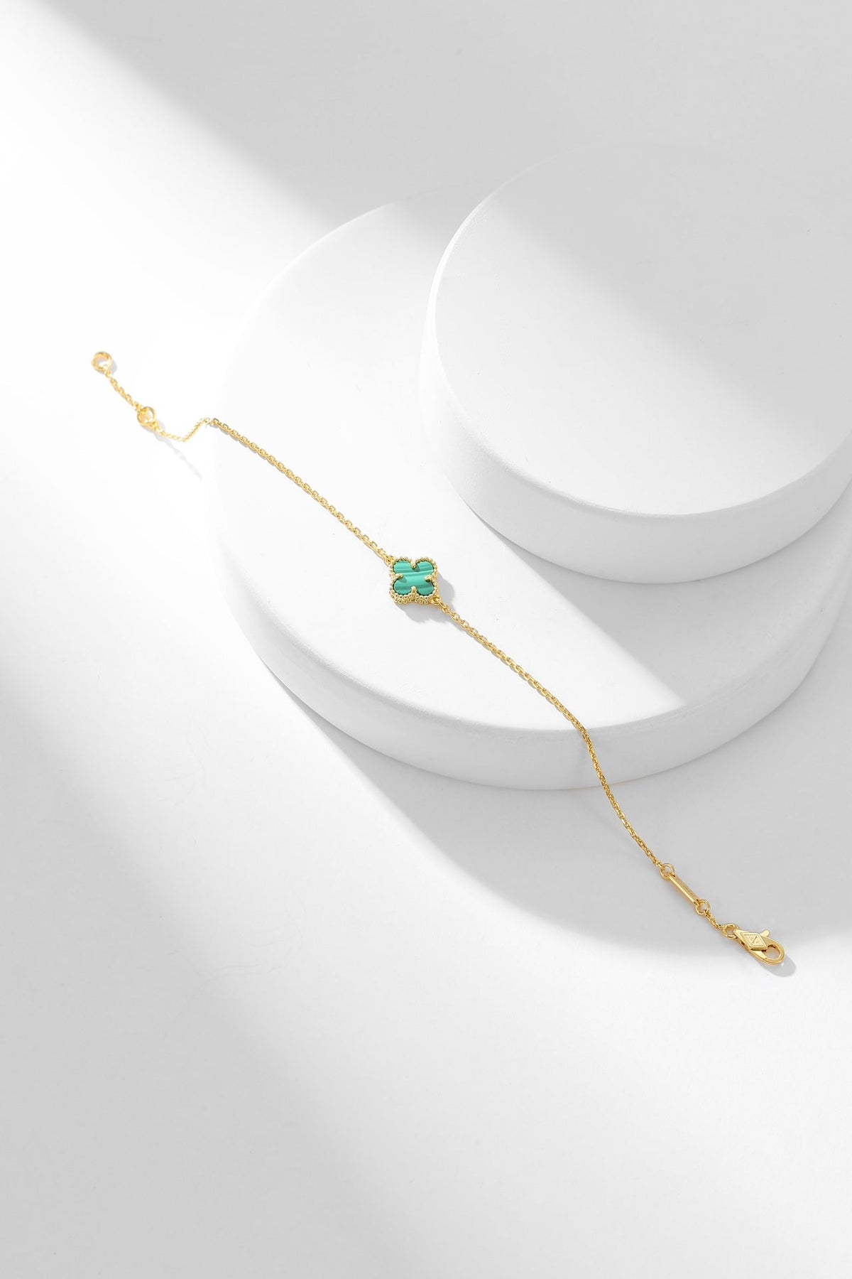[OAKJURI Jewelry]CLOVER BRACELET MALACHITE 1 MOTIF