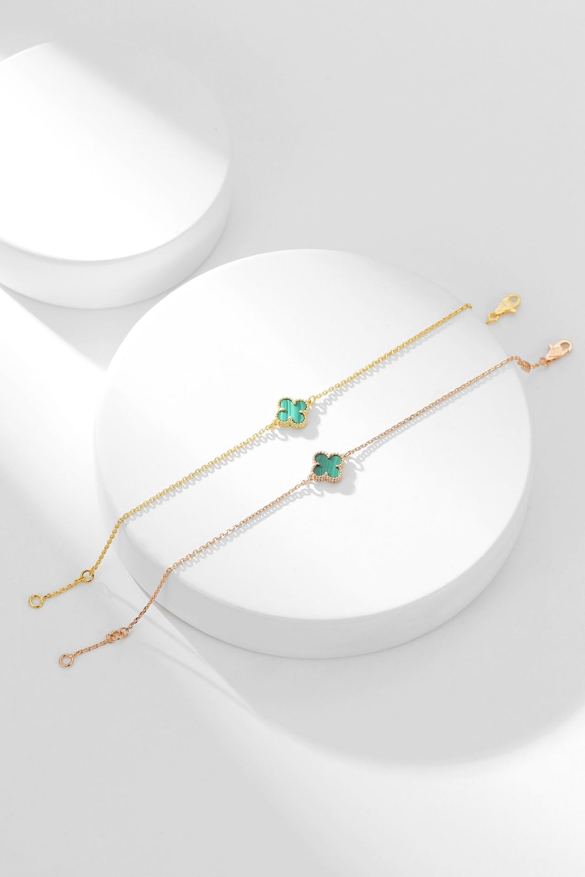 [OAKJURI Jewelry]CLOVER BRACELET MALACHITE 1 MOTIF