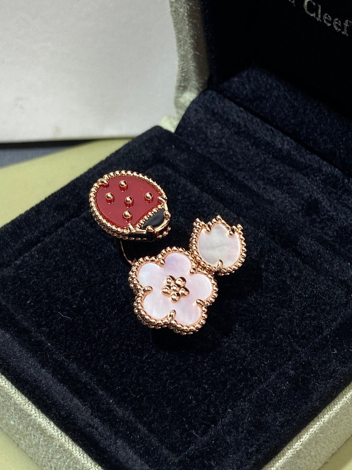 [OAKJURI Jewelry]LUCKY 3 MOTIF ROSE GOLD RING