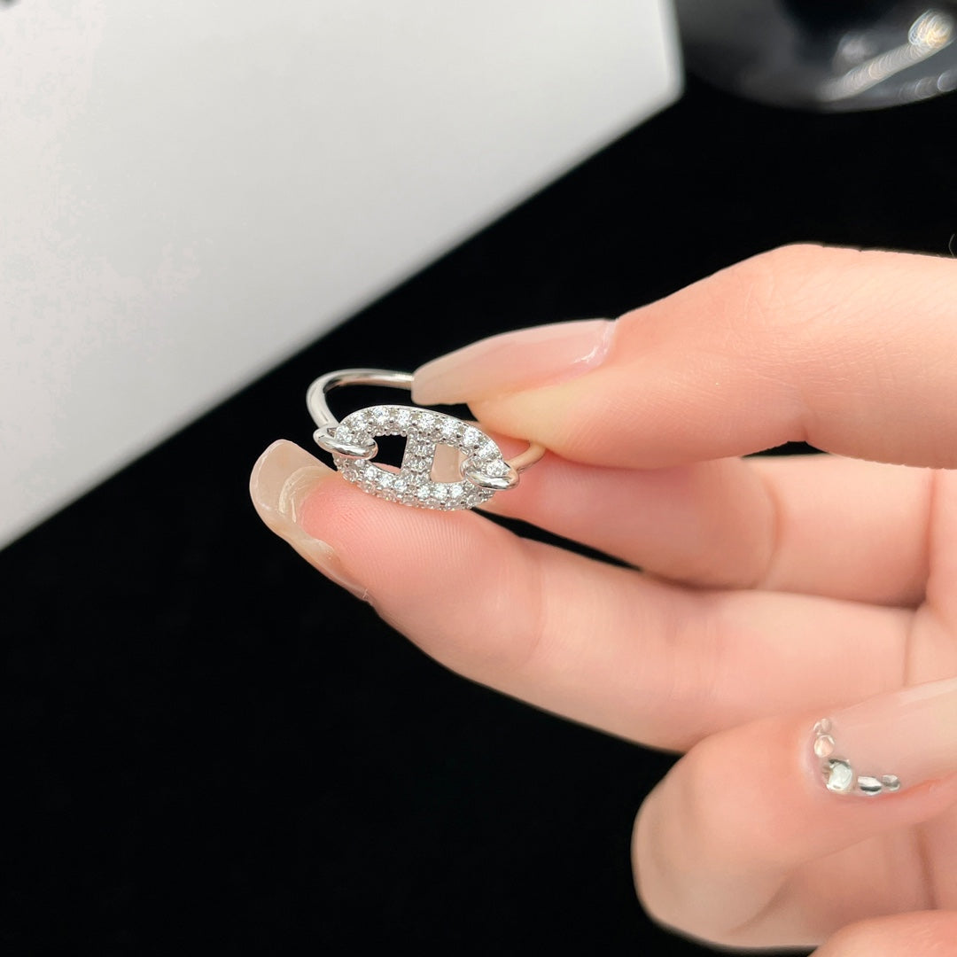 [OAKJURI Jewelry]RONDE SMALL SILVER DIAMOND RING