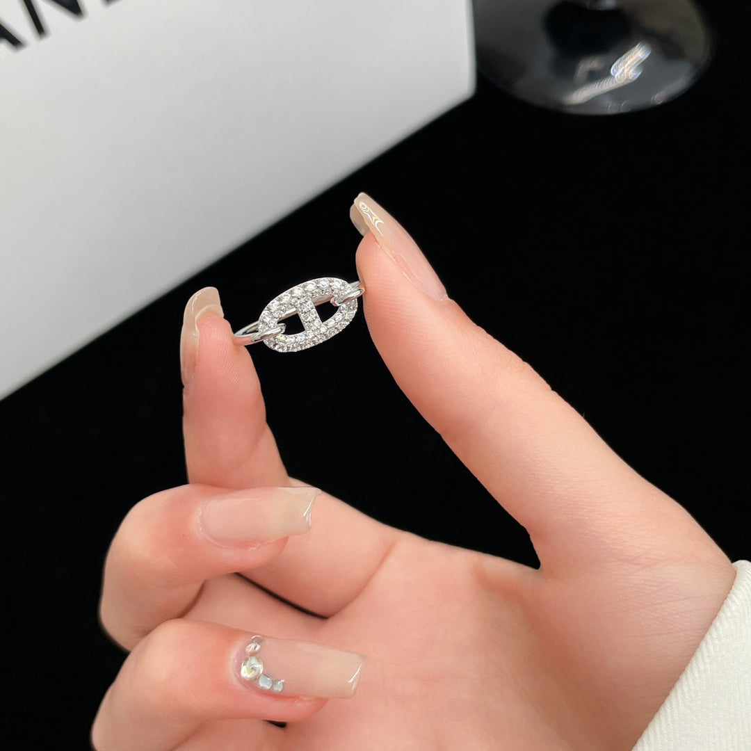[OAKJURI Jewelry]RONDE SMALL SILVER DIAMOND RING