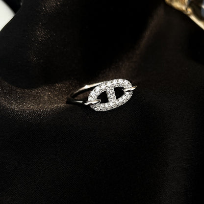 [OAKJURI Jewelry]RONDE SMALL SILVER DIAMOND RING
